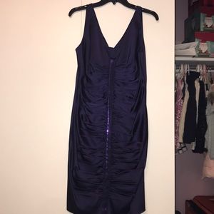 Purple Calvin Klein cocktail dress